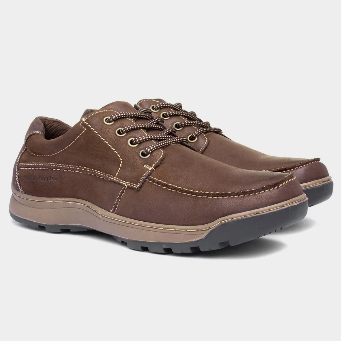 Hush Puppies Tucker Mens Brown Leather Shoe