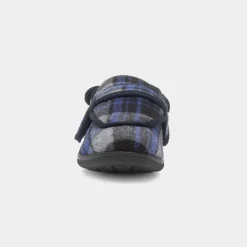 Jo & Joe Buxton Mens Navy Wider Fit Slipper