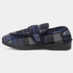 Jo & Joe Buxton Mens Navy Wider Fit Slipper