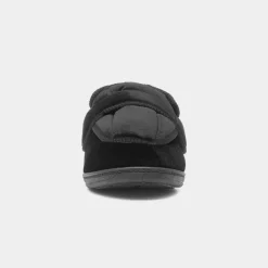 Jo & Joe Declan Mens Black Wider Fit Slipper