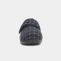 Jo & Joe Dennis Mens Navy Wider Fit Slipper