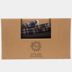 Jo & Joe Elswick Mens Navy Moccasin Slipper