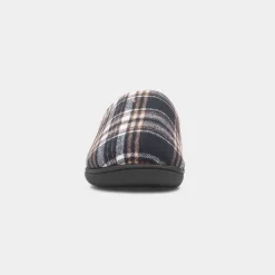 Jo & Joe Falkirk Mens Navy Tartan Mule Slipper