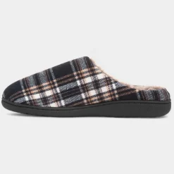 Jo & Joe Falkirk Mens Navy Tartan Mule Slipper