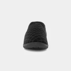 Jo & Joe Frank Mens Black Full Slipper