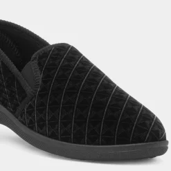 Jo & Joe Frank Mens Black Full Slipper