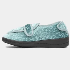 Jo & Joe Grace Womens Teal Wider Fitting Slipper