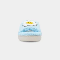 Jo & Joe Happy Womens Light Blue Slipper