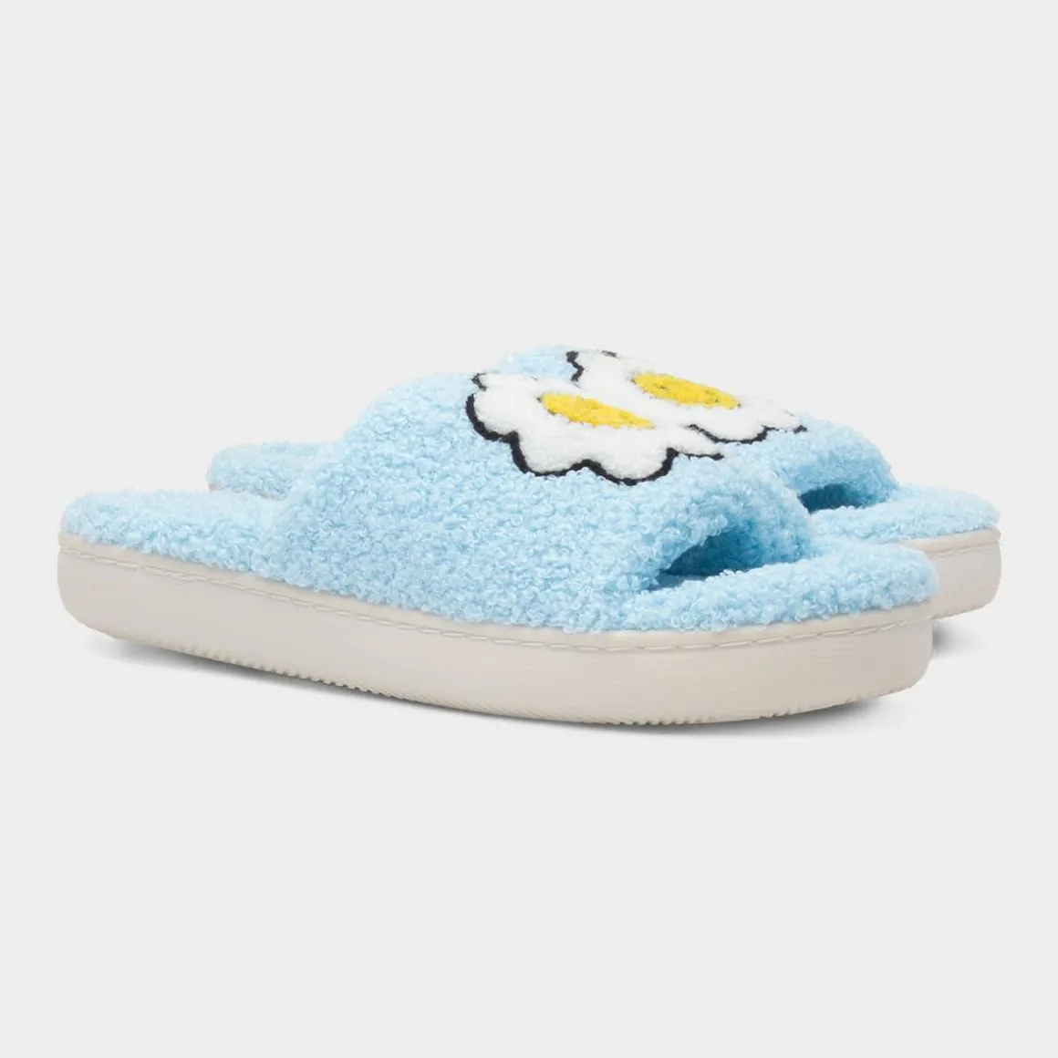 Jo & Joe Happy Womens Light Blue Slipper