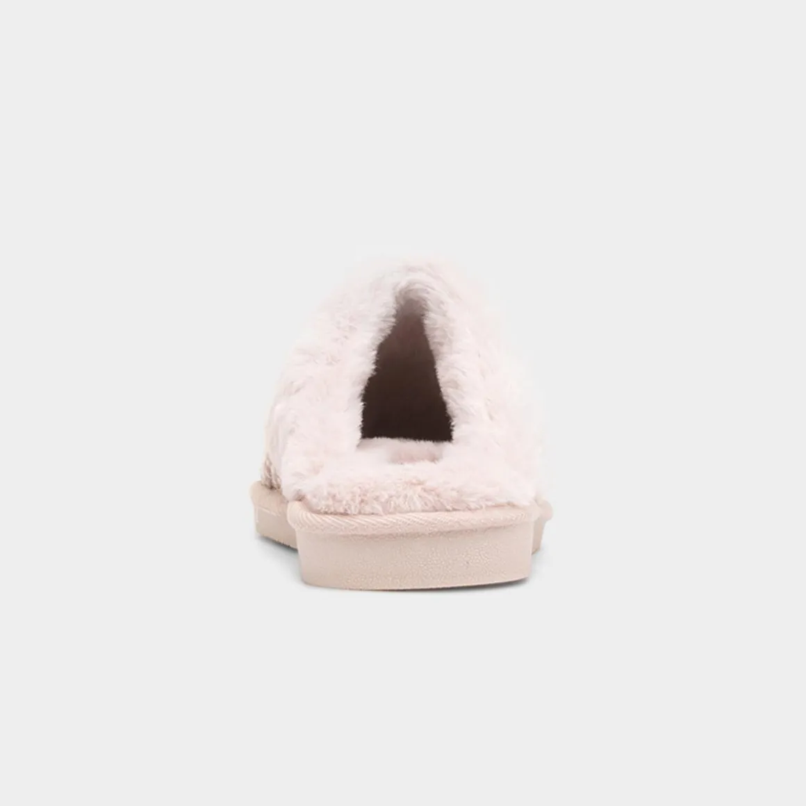 Jo & Joe Persian Womens Beige Faux Fur Slipper