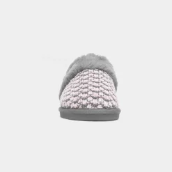 Jo & Joe Persian Womens Grey Faux Fur Slipper