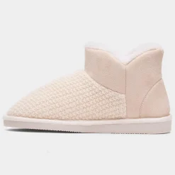 Jo & Joe Rosanna Womens Cream Bootie Slipper
