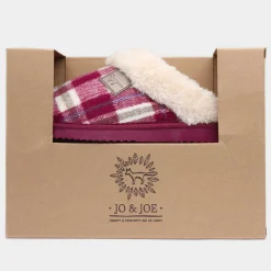 Jo & Joe Shetland Womens Red Mule Slipper