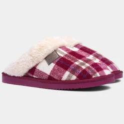 Jo & Joe Shetland Womens Red Mule Slipper
