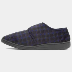 Jo & Joe Vernon Mens Navy Wider Fitting Slipper