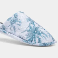 Jo & Joe Womens Hawaii Blue Mule Slipper