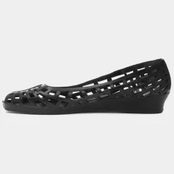 JuJu Christabel Womens Black Wedge Jelly Shoe