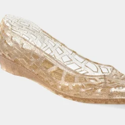 JuJu Christabel Womens Gold Glitter Jelly Shoe