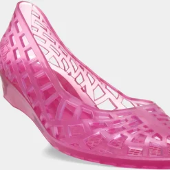 JuJu Christabel Womens Pink Wedge Jelly Shoe