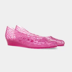 JuJu Christabel Womens Pink Wedge Jelly Shoe