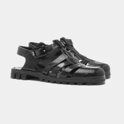 JuJu Maxi Womens Black Jelly Sandal