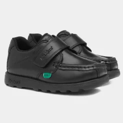 Kickers Fragma Boys Black Leather Shoe
