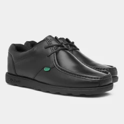 Kickers Fragma Mens Black Leather Lace Up Shoe