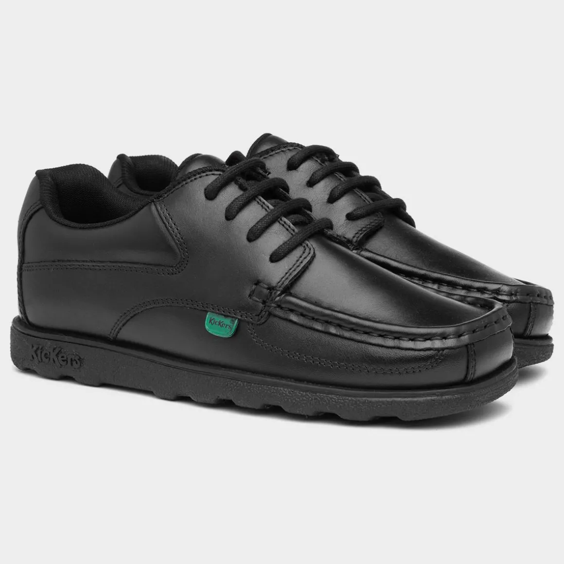 Kickers Fragma Sr Boys Lace Up Leather Shoe