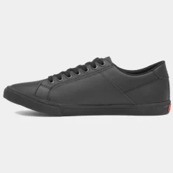 Kickers Kody Kids Black Leather School Shoe