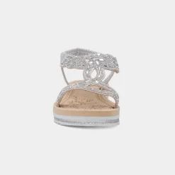 Krush Ana Womens Silver Diamante Sandal