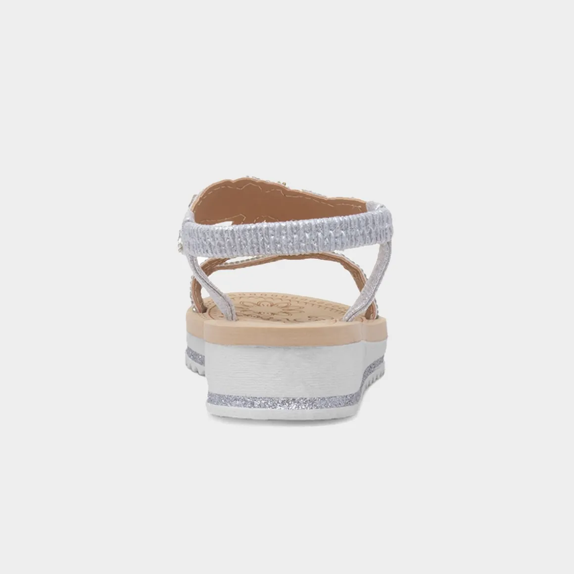 Krush Ana Womens Silver Diamante Sandal