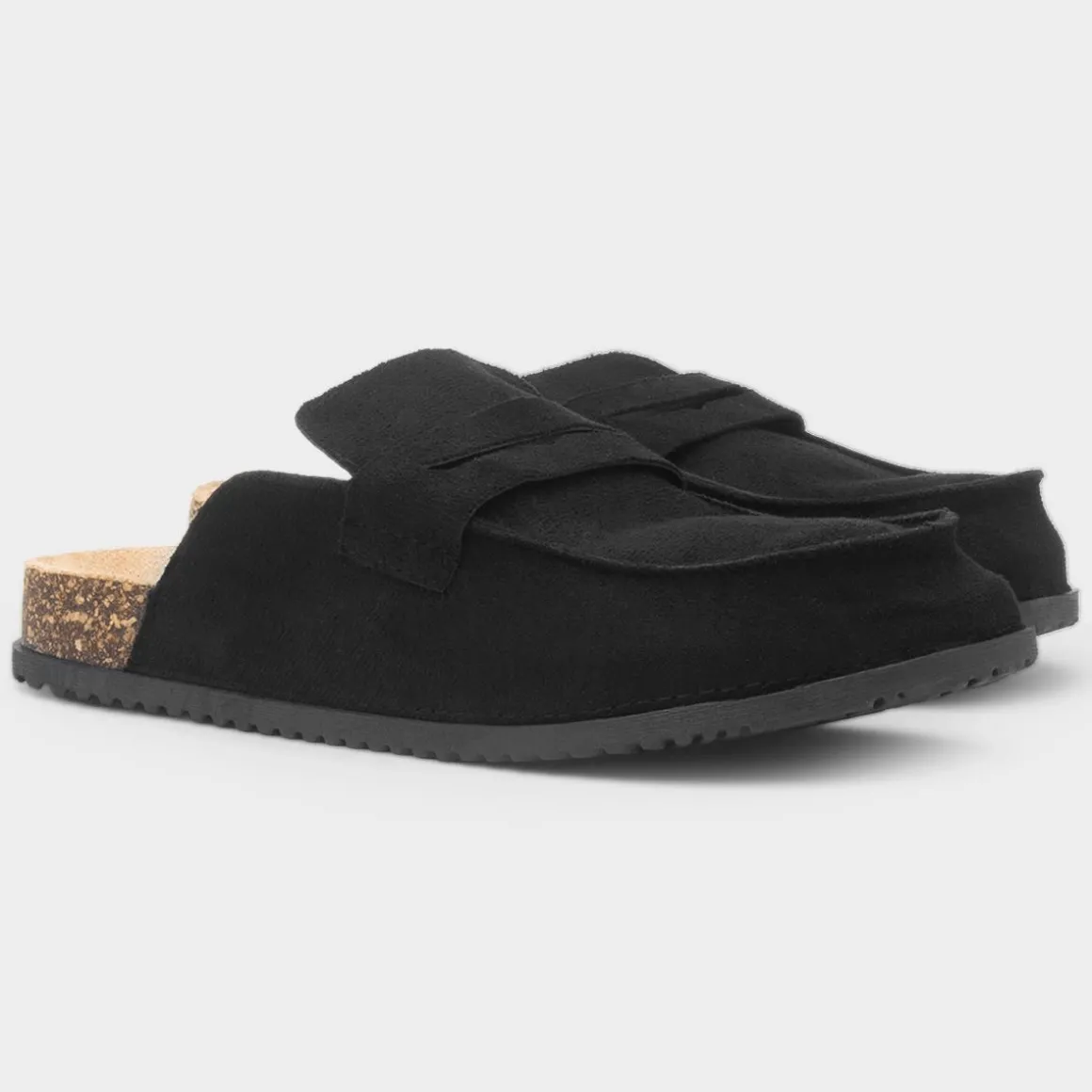 Krush Angela Womens Black Mule Sandal