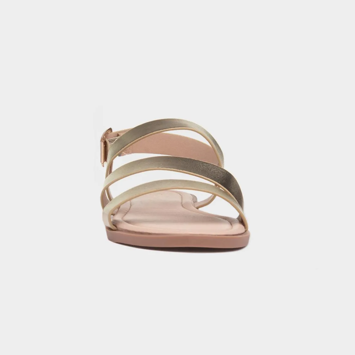 Krush Blaire Womens Gold Strappy Sandal