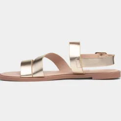 Krush Blaire Womens Gold Strappy Sandal