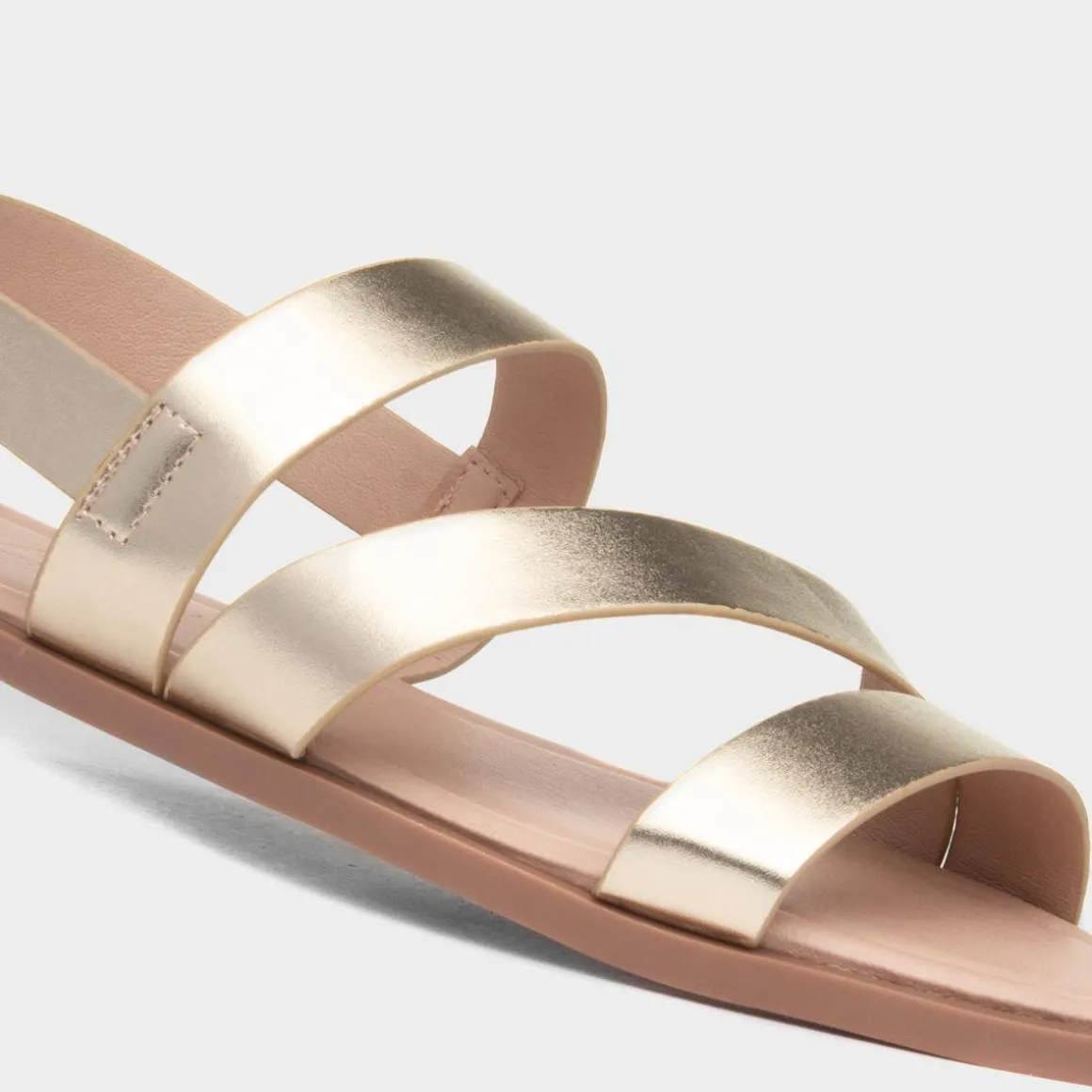 Krush Blaire Womens Gold Strappy Sandal