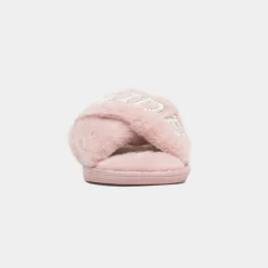 Krush Bride Squad Womens Pink Fluffy Slipper