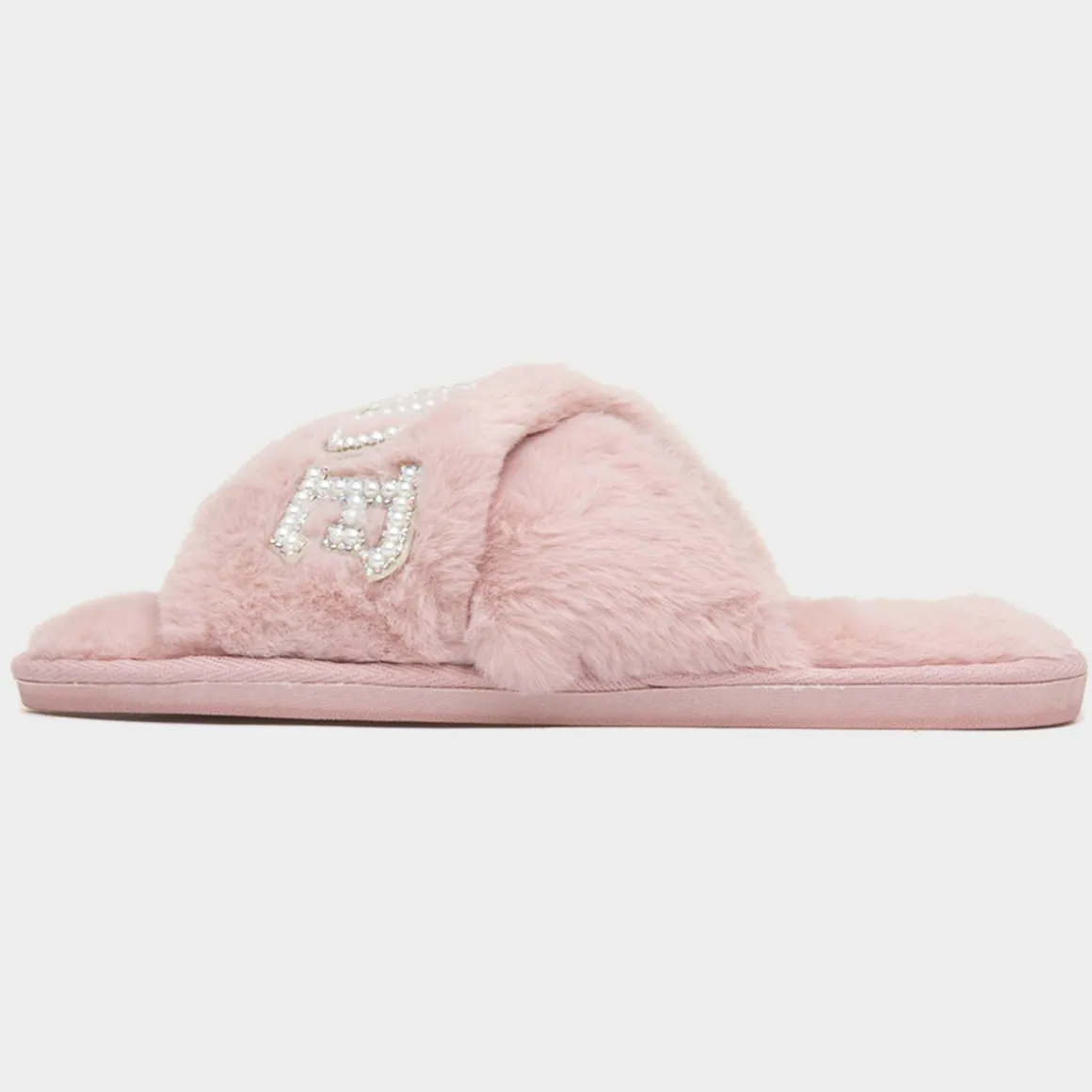 Krush Bride Squad Womens Pink Fluffy Slipper