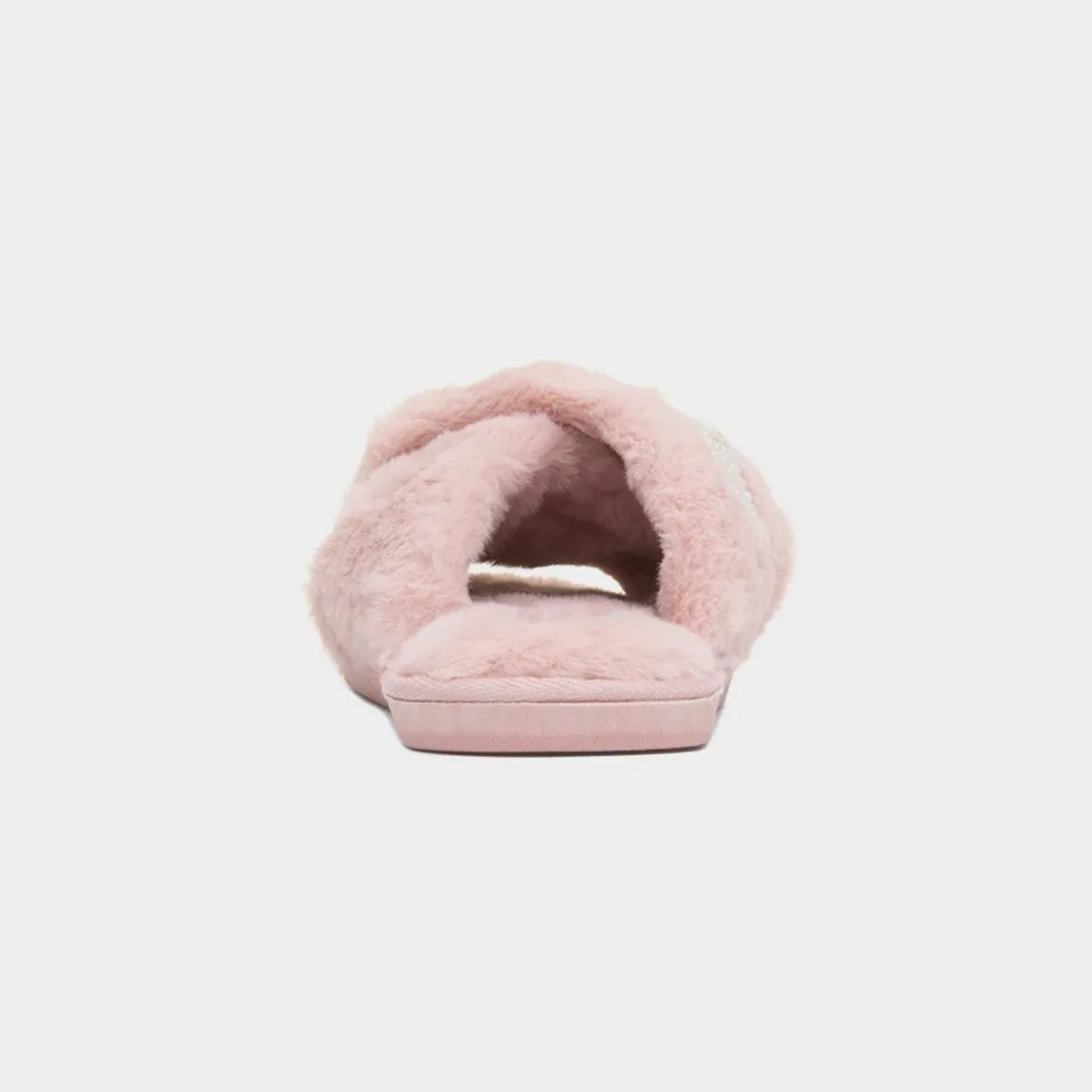 Krush Bride Squad Womens Pink Fluffy Slipper