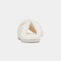 Krush Bride Womens Cream Fluffy Slipper