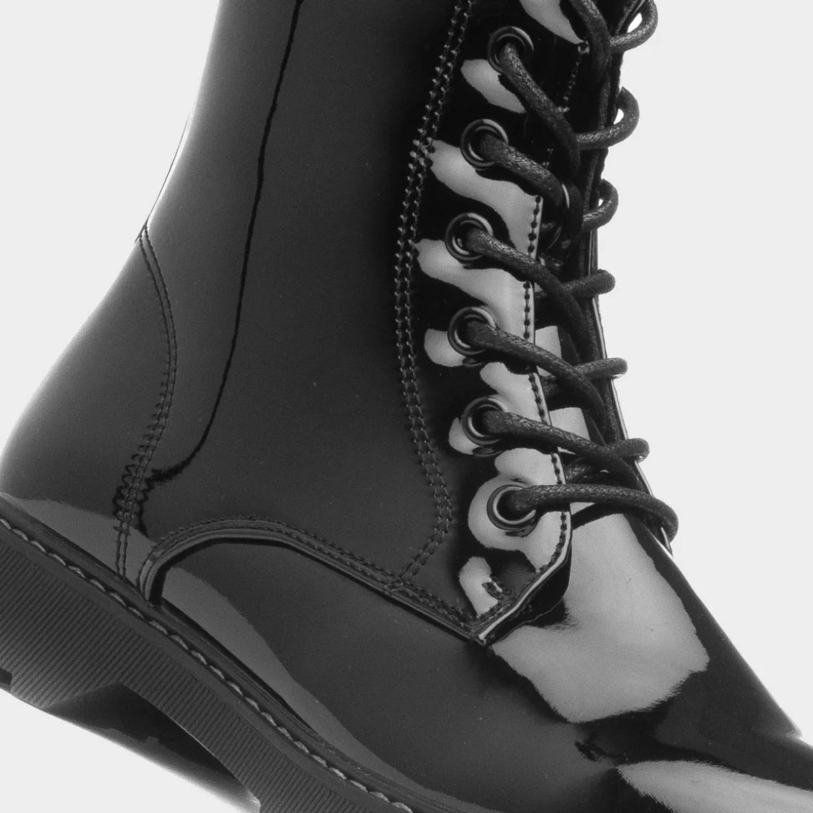 Krush Claire Womens Black Patent Ankle Boot