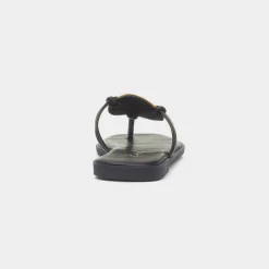 Krush Elena Womens Black Toe Post Sandal