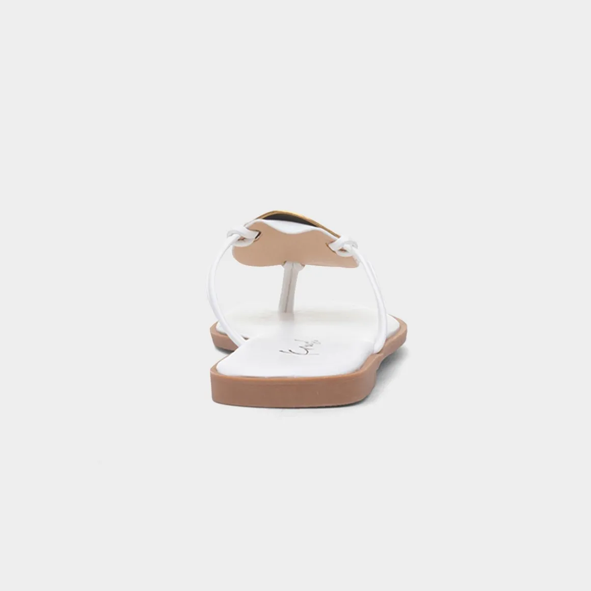 Krush Elena Womens White Toe Post Sandal