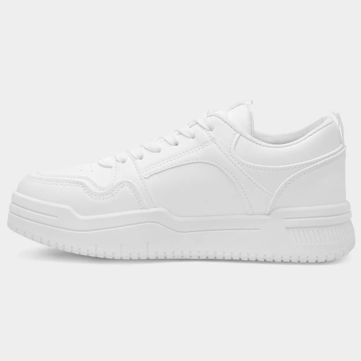 Krush Emily Womens White Lace Up Trainer