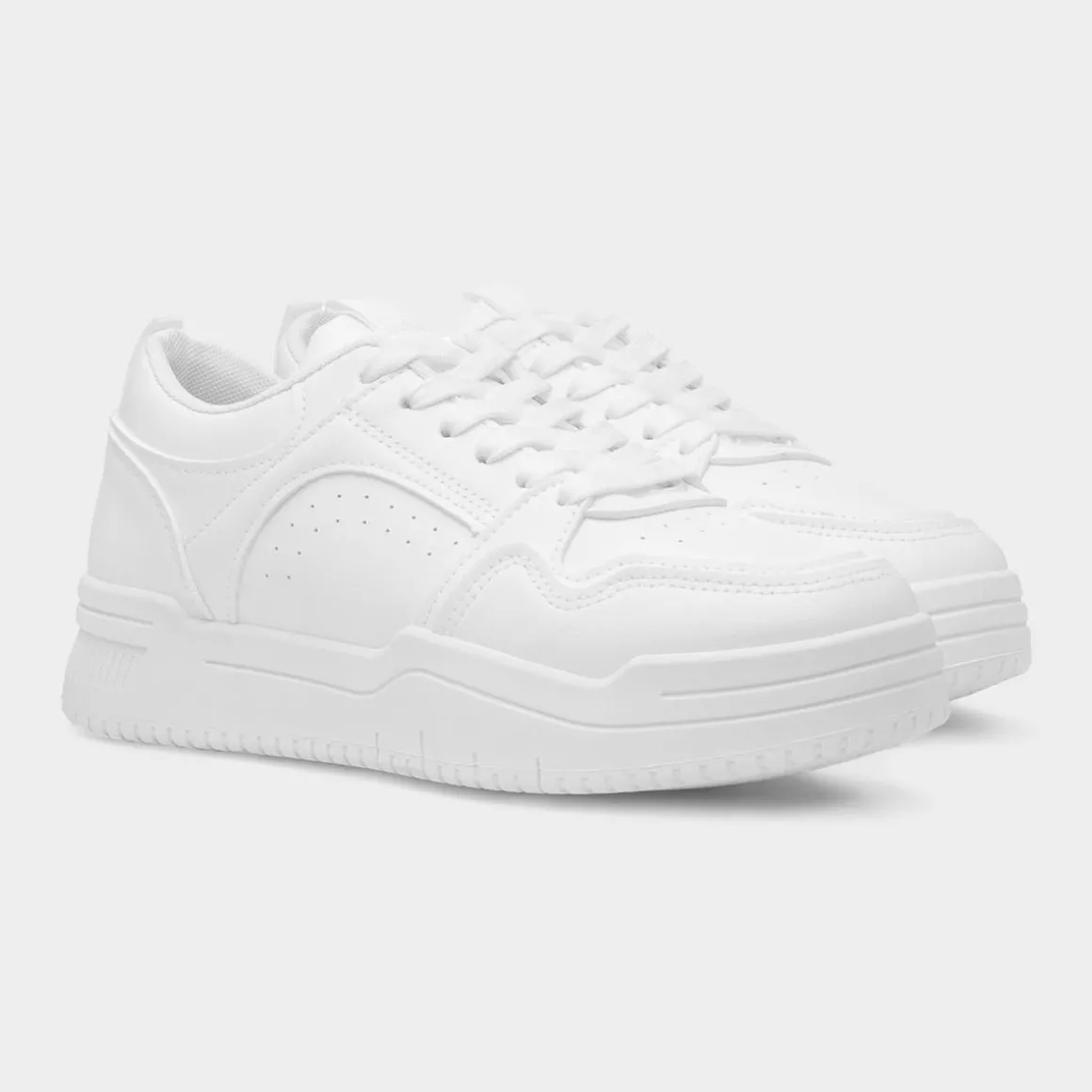 Krush Emily Womens White Lace Up Trainer