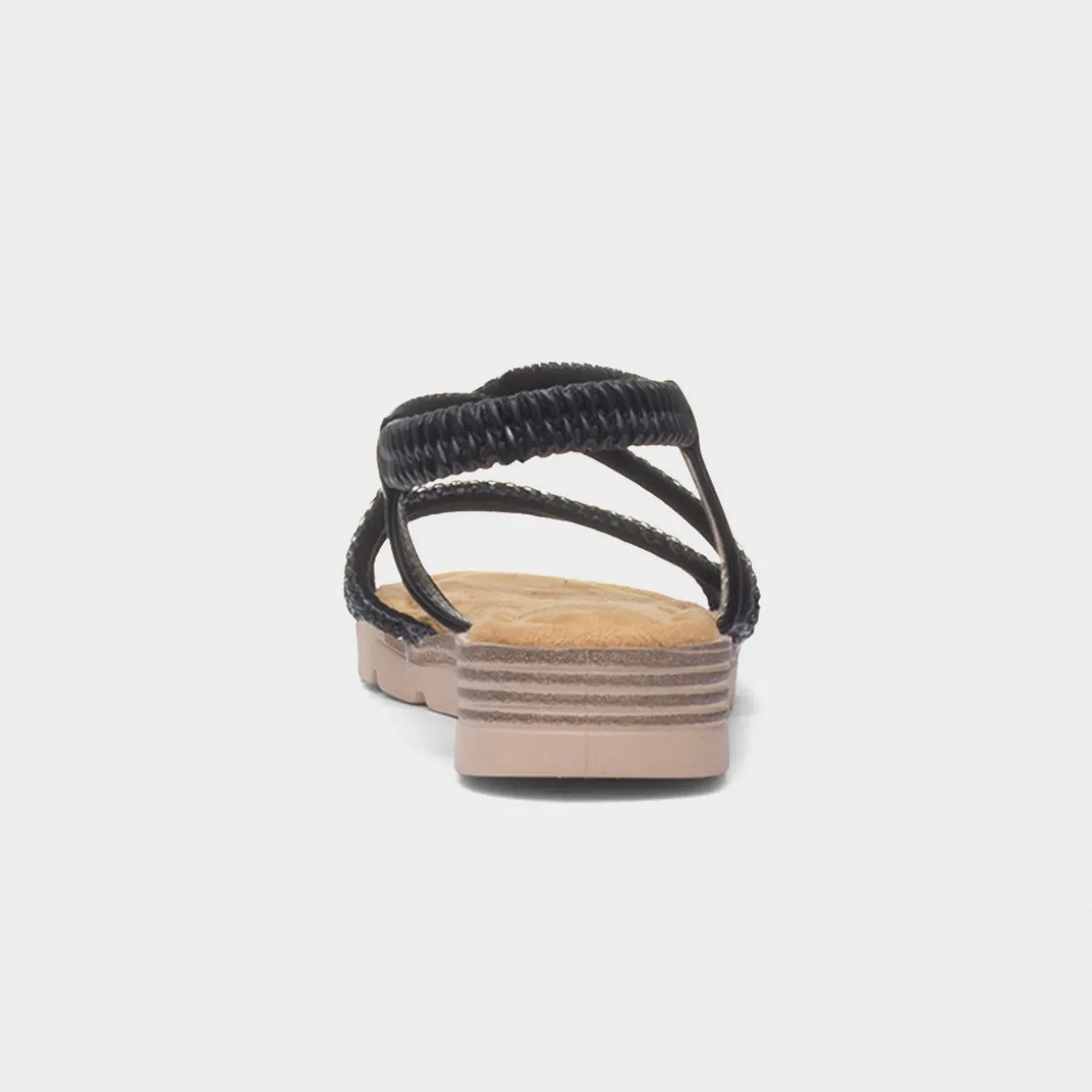Krush Erica Womens Black Strappy Sandal