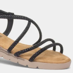 Krush Erica Womens Black Strappy Sandal