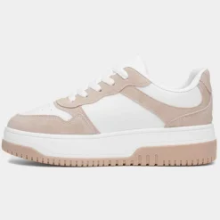 Krush Gemma Womens White & Nude Chunky Trainer