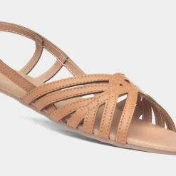 Krush Jeni Womens Tan Strappy Sandal