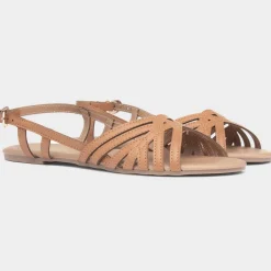 Krush Jeni Womens Tan Strappy Sandal