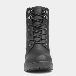 Krush Juliette Womens Black Lace Up Heeled Boot